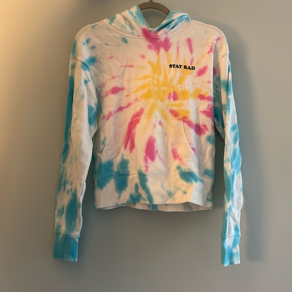 Women’s Spiritual Gangster Stay Rad Skye Hoodie Tie-Dye Small